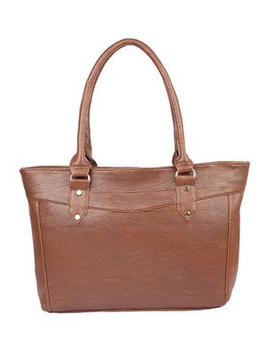 brown leatherette (pu) regular handbag - 15189945 - Standard Image - 4