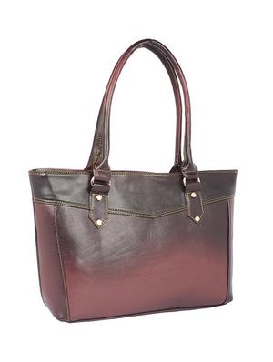 maroon leatherette (pu) regular handbag - 15189946 - Standard Image - 4