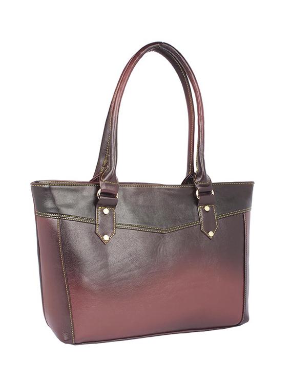 maroon leatherette (pu) regular handbag - 15189946 - Zoom Image - 4