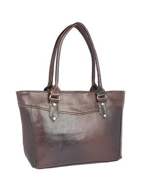 brown leatherette (pu) regular handbag - 15189947 - Standard Image - 4