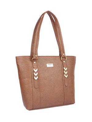 brown leatherette (pu) regular handbag - 15189962 - Standard Image - 4