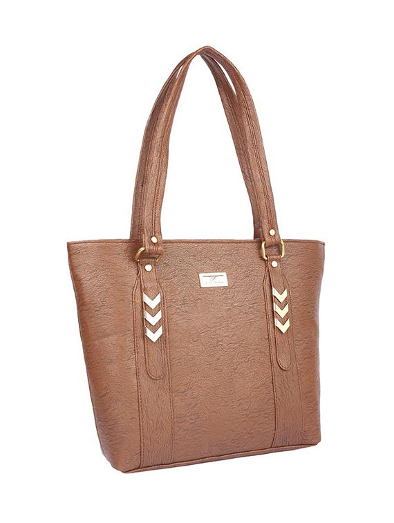 brown leatherette (pu) regular handbag - 15189962 - Zoom Image - 4
