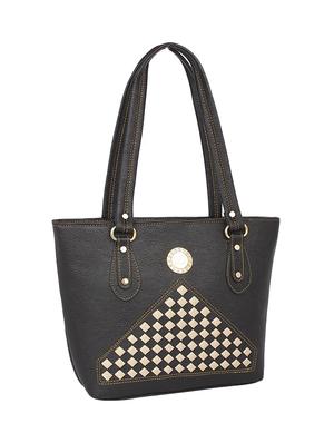 black leatherette (pu) regular handbag - 15189971 - Standard Image - 4