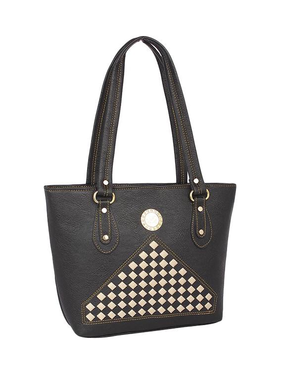 black leatherette (pu) regular handbag - 15189971 - Zoom Image - 4