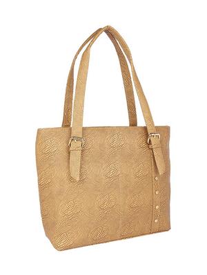beige leatherette (pu) regular handbag - 15189989 - Standard Image - 4