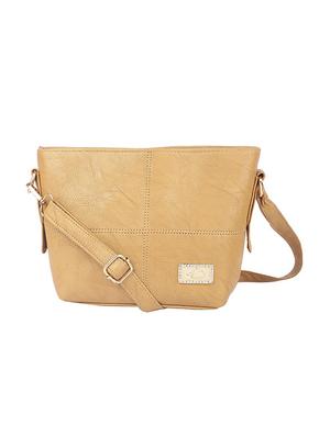 beige leatherette (pu) regular sling bag - 15189996 - Standard Image - 4