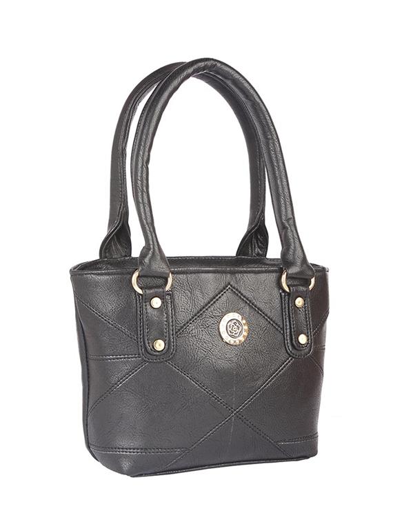 black leatherette (pu) regular handbag - 15190005 - Zoom Image - 4