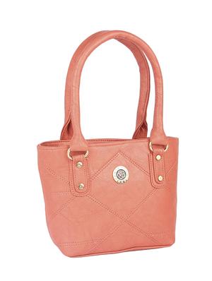 orange leatherette (pu) regular handbag - 15190009 - Standard Image - 4