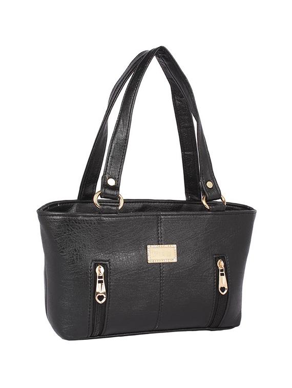black leatherette (pu) regular handbag - 15190012 - Zoom Image - 4