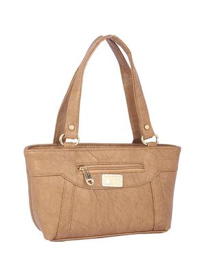 beige leatherette (pu) regular handbag - 15190018 - Standard Image - 4