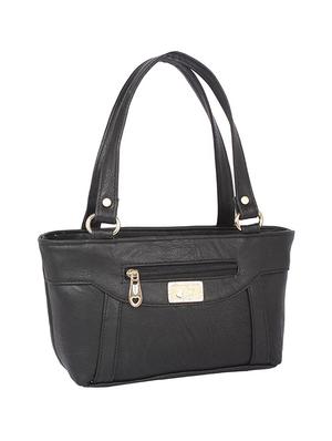 black leatherette (pu) regular handbag - 15190020 - Standard Image - 4