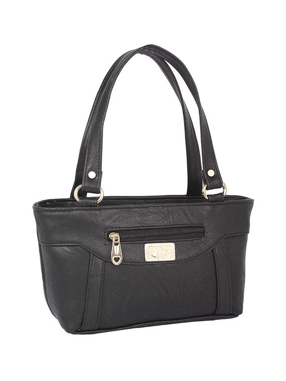 black leatherette (pu) regular handbag - 15190020 - Zoom Image - 4