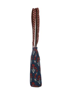 blue cotton ethnic tote - 15191573 - Standard Image - 4