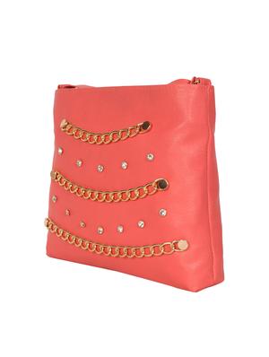 red leatherette (pu) regular sling bag - 15191698 - Standard Image - 4