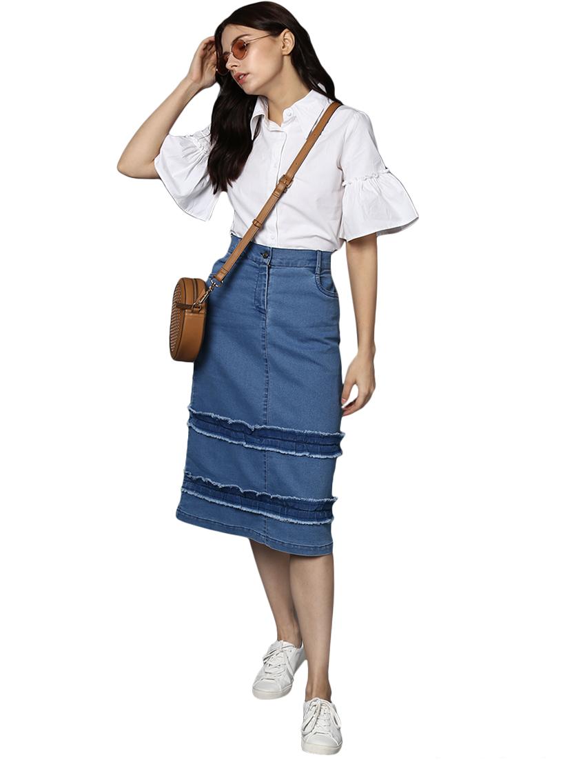 blue denim skirt - 15191783 - Zoom Image - 4