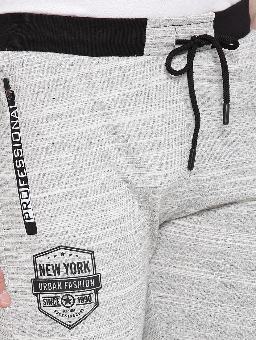 grey cotton full length track pant - 15191831 - Zoom Image - 4