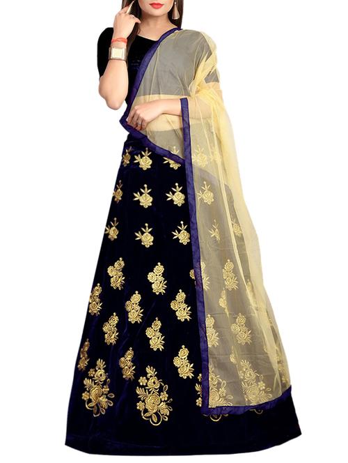 Embroidered a-line lehenga - 15192114 - Very Small Image - 1