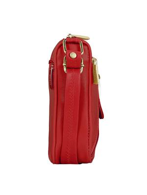 red leatherette (pu) regular sling bag - 15193566 - Standard Image - 4