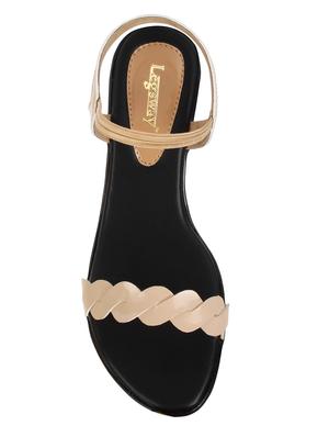 beige patent back strap sandals - 15195223 - Standard Image - 4