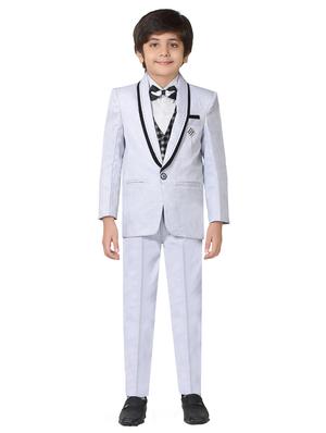 grey cotton blend suit set - 15196877 - Standard Image - 4