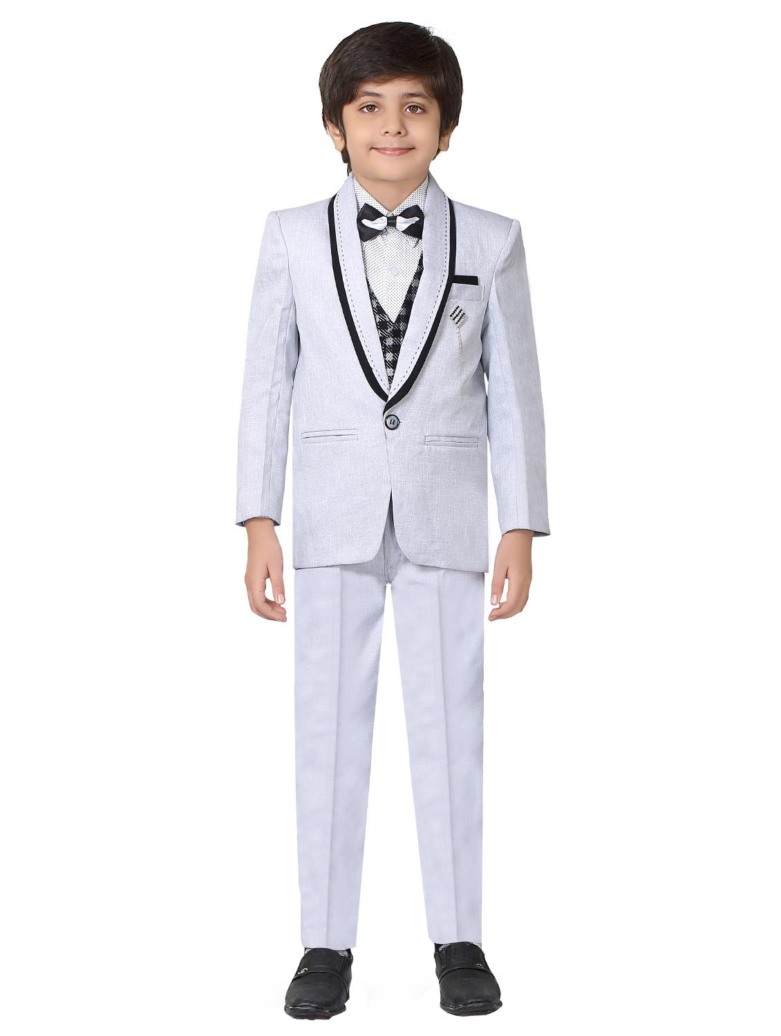 grey cotton blend suit set - 15196877 - Zoom Image - 4