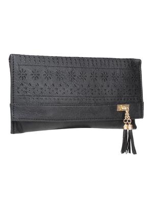 black leatherette (pu) regular clutch - 15200170 - Standard Image - 4