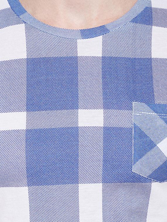 blue cotton pocket t-shirt - 15200568 - Zoom Image - 4