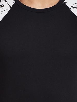 black cotton raglan t-shirt - 15200578 - Standard Image - 4