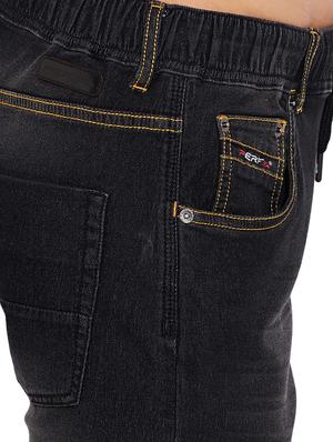 black cotton washed jeans - 15202715 - Standard Image - 4