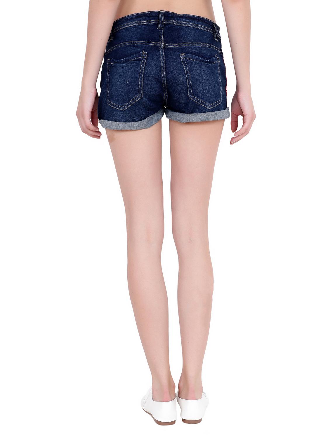 blue denim shorts - 15205582 - Zoom Image - 4