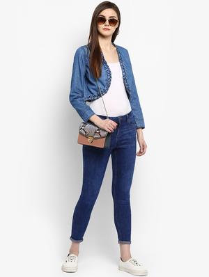 blue denim shrug - 15206409 - Standard Image - 4