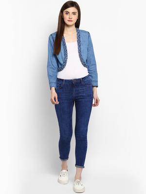 blue denim shrug - 15206412 - Standard Image - 4