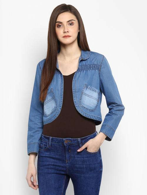 blue denim shrug - 15206413 - Standard Image - 1