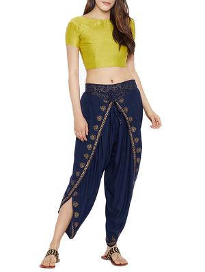 blue rayon dhoti salwar salwars - 15208272 - Standard Image - 4