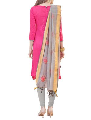 embroidered unstitched churidaar suit - 15209871 - Standard Image - 4