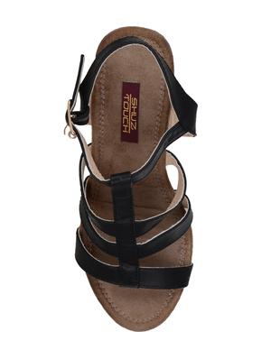 black suede ankle strap sandals - 15211549 - Standard Image - 4