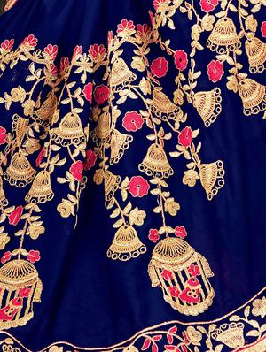 pink georgette half & half saree with blouse - 15212999 - Standard Image - 4