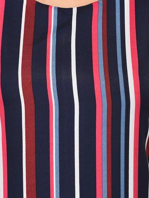 navy blue striped maxi dress - 15213077 - Standard Image - 4
