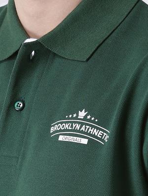 green cotton blend polo t-shirt - 15213928 - Standard Image - 4
