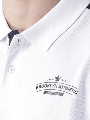 white cotton blend polo t-shirt - 15213930 - Standard Image - 4