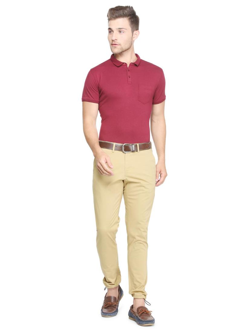 brown cotton chinos casual trousers - 15214274 - Zoom Image - 4