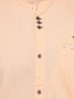 orange cotton casual shirt - 15217360 - Standard Image - 4