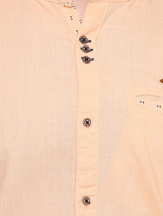orange cotton casual shirt - 15217360 - Zoom Image - 4