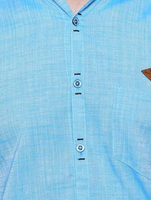 blue cotton casual shirt - 15217382 - Standard Image - 4