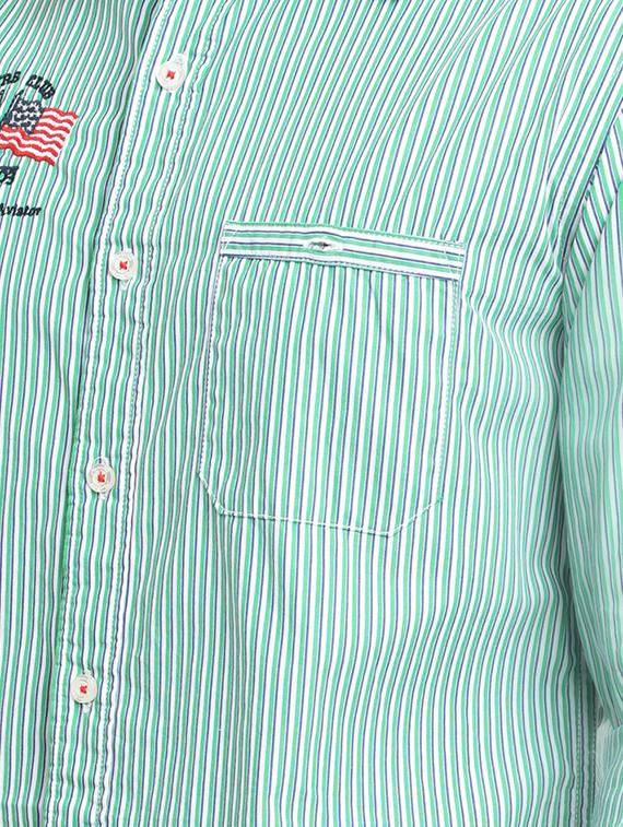 green cotton casual shirt - 15218115 - Zoom Image - 4