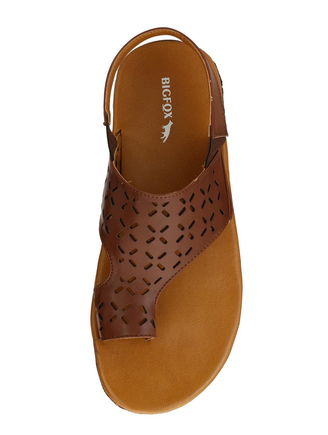 brown leatherette back strap sandal - 15221158 - Zoom Image - 4