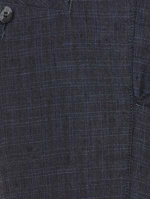 blue cotton flat front casual trouser - 15221987 - Standard Image - 4