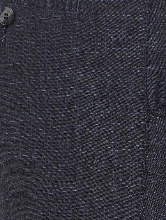 blue cotton flat front casual trouser - 15221987 - Zoom Image - 4