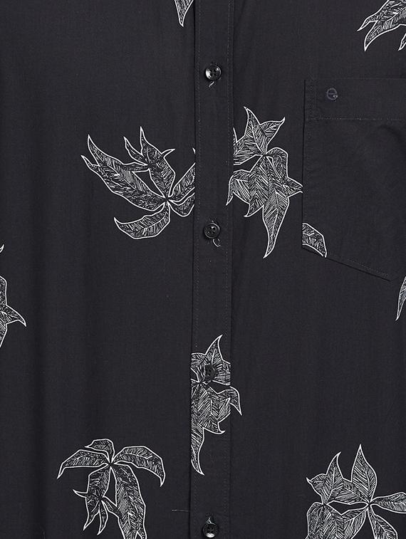 black cotton casual shirt - 15222048 - Zoom Image - 4