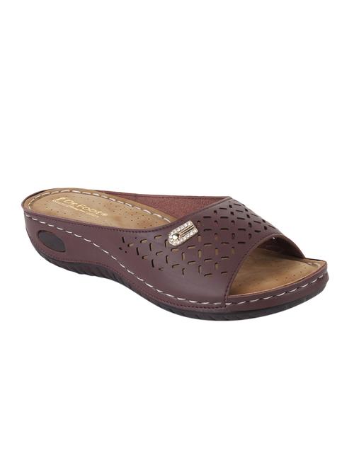 brown suede slippers - 15222512 - Standard Image - 1